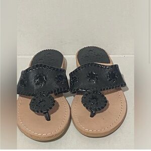 Jack Rogers Black and Tan Sandals brand new